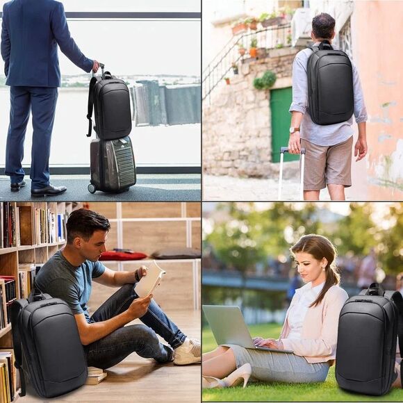 Business Backpack for Men 17 Inch,Slim & Expandable Waterproof Travel Laptop ... - Picture 13 of 15